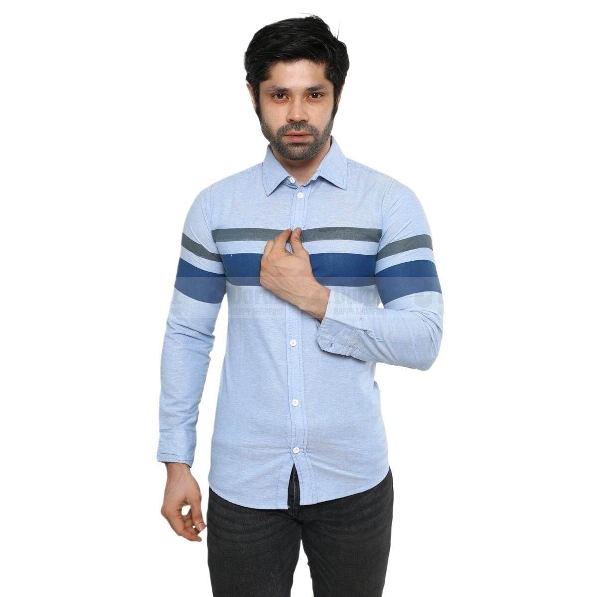 Sky blue shirt for men new 2024 brand stylish | Export quality shirt for men sky blue colour | Printed shirt for men blue colour