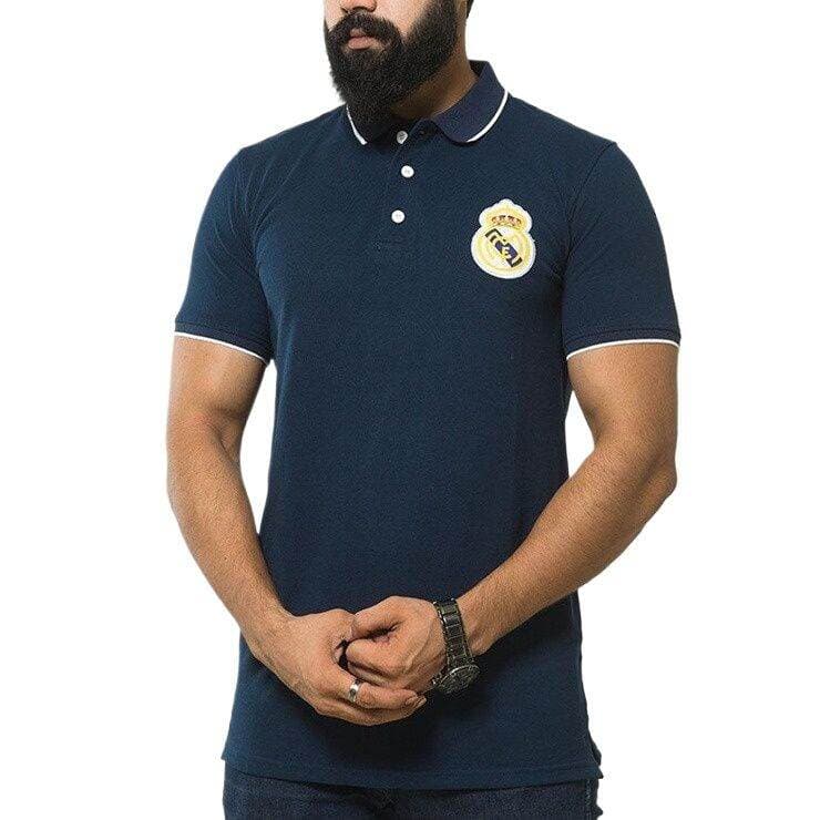 Navy blue colour polo t shirt for men | Premium polo t shirt for men new 2024 brand | Real Madrid supporter polo tshirt