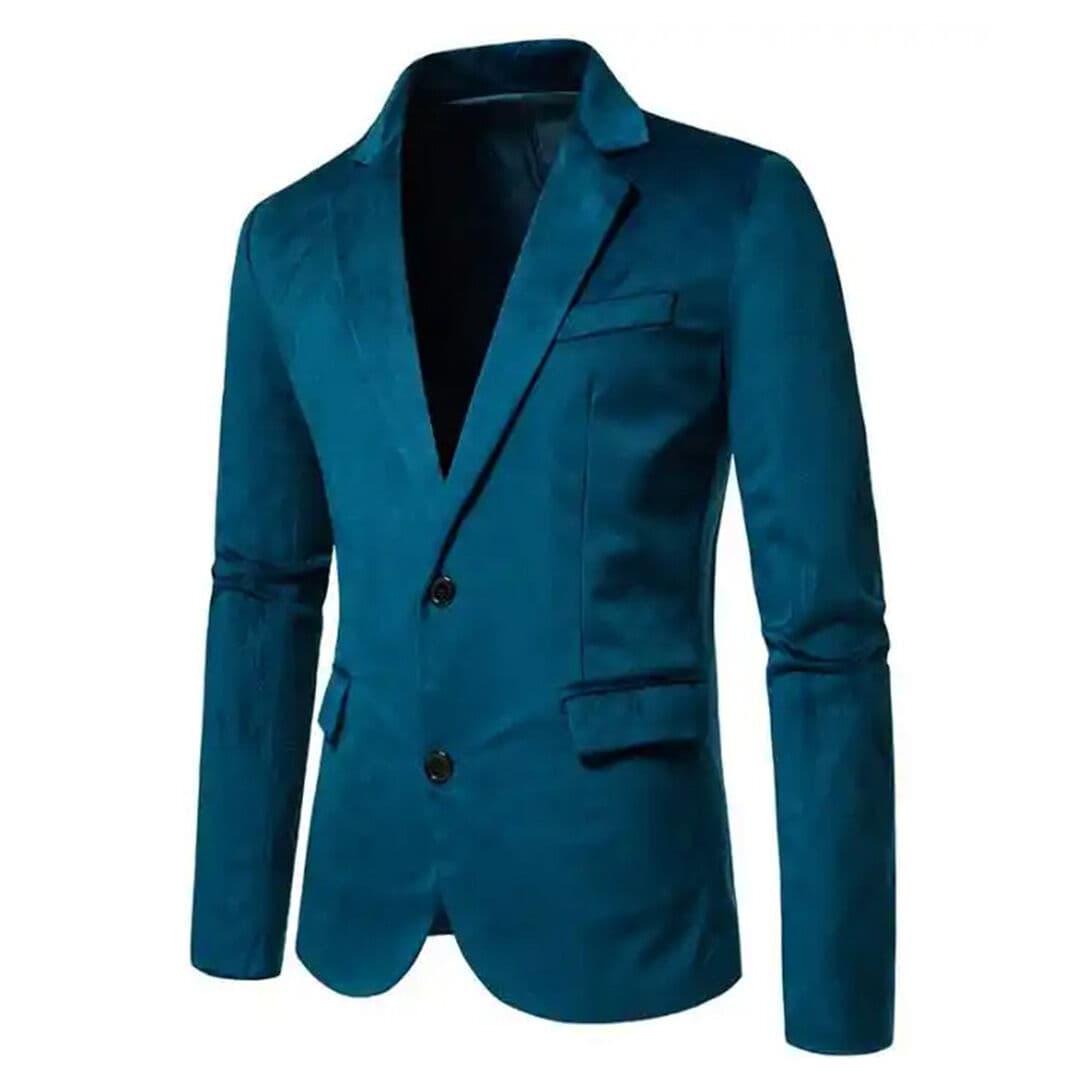 Stylish Petrol Blue Blazer for Men | Casual & Formal Slim Fit Blazer | Trendy Menâs Fashion Coat | Premium Quality Party Wear Blazer | Comfortable Lightweight Jacket for Men | Best Blazer for Office, Wedding & Events thumbnail