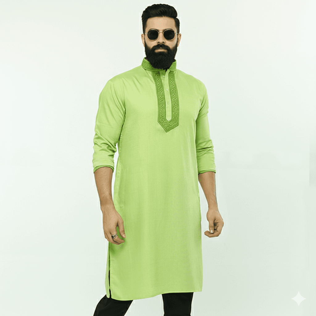 Premium Lemon Color Panjabi Collection for Men | Stylish & Comfortable Cotton Panjabi Kurta |