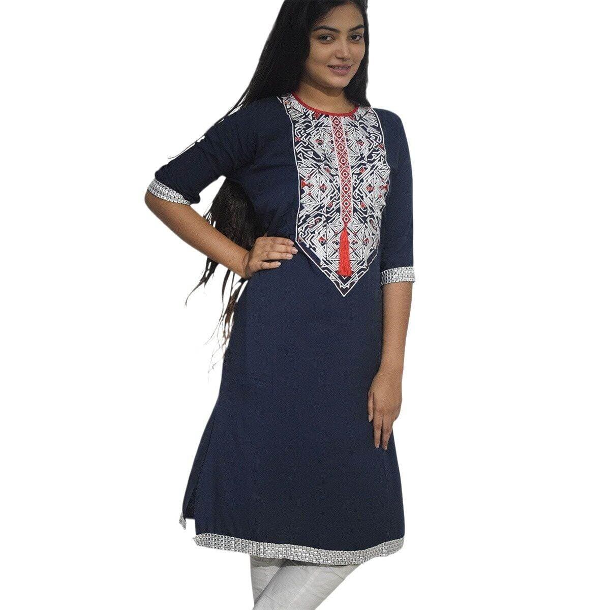 Women dresses new collection 2024 | Women dresses kurti blue color | Women dresses tops blue thumbnail