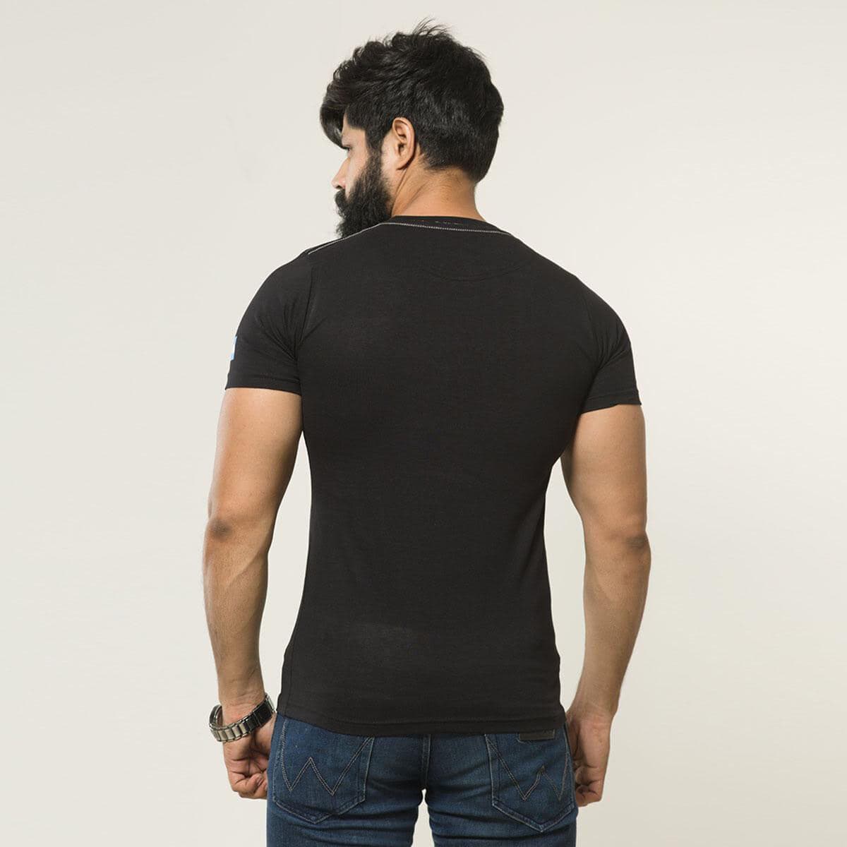 Black tshirt for men new collection 2025 | Cotton tshirt for men black | Argentina fan tshirt for men | Messi tshirt for men thumbnail