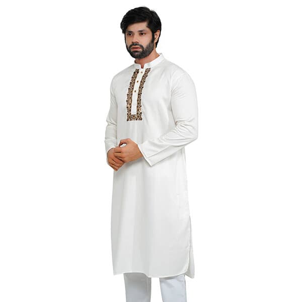 White panjabi for men new collection 2024 | Panjabi for men white thumbnail