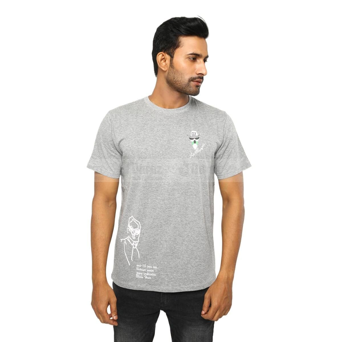 Half sleeve gray tshirt for men new collection 2024 stylist | Soft cotton tshirt for men export quality | Gray tshirt for men full sleeve