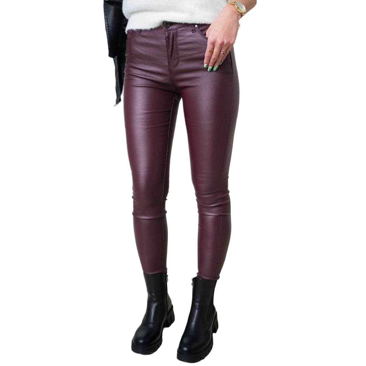 Purple pant for women stylish jins black purple | Low price leather pant for girls stylish | Winter leggings for women skin colour