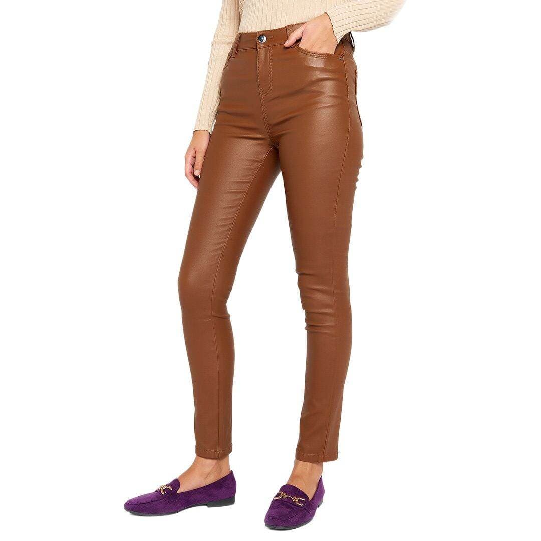 Stretch leather pants for women high quality | Pant for women stylish jins | Deep khaki pants for women low price