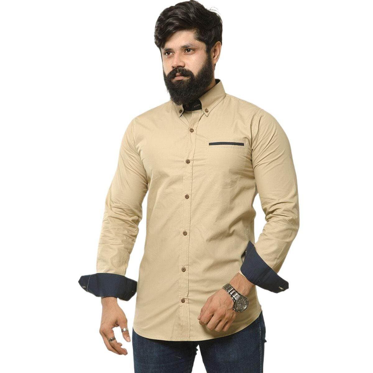 Stylish shirt for men new 2025 brand high quality | Office shirt for men white blue | Full sleeve mens shirt export high quality | Cotton shirt for men low price thumbnail