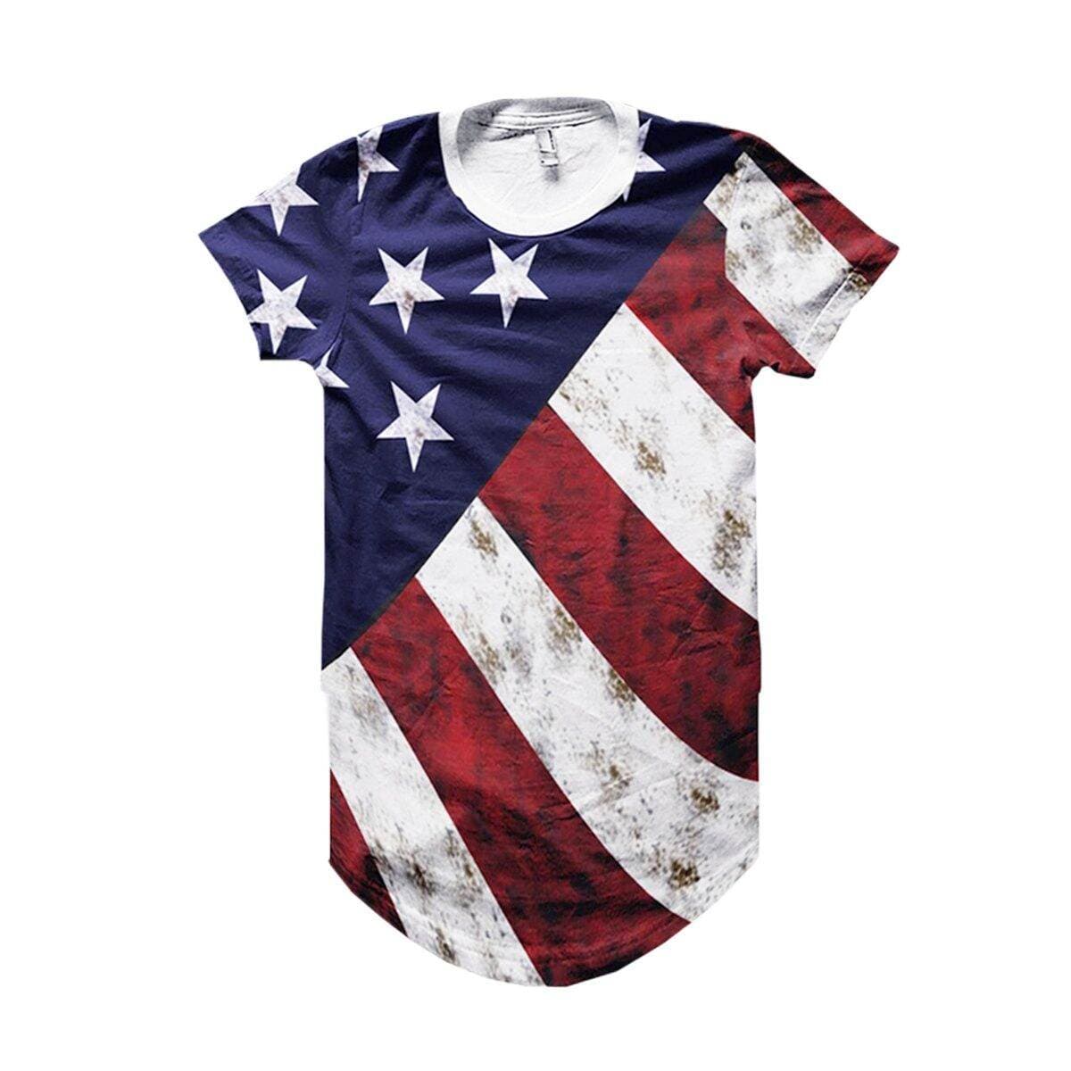 American flag tshirt for men new collection 2024 | Cotton tshirt for men blue and white