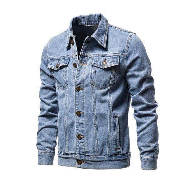 Light blue denim jacket for men stylish 2025 | Jacket for men 2025 new collection | Jacket for men denim blue thumbnail