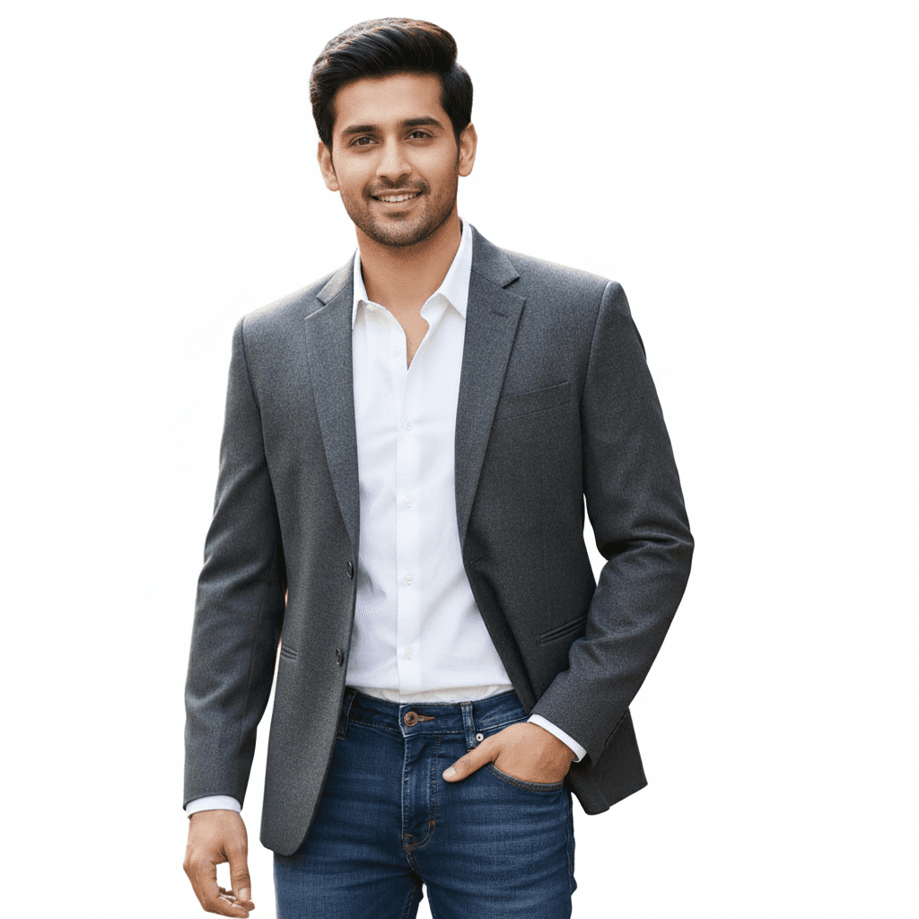 Grey/Ash Blazer for Men | Casual Winter Blazer | Soft & Warm Fabric | Stylish Outerwear for Office & Daily Wear | Trendy Menâs Winter Coat | Comfortable Fit | Premium Look | Perfect for Parties, Meetings & Travel | Best Deal on Daraz | Fashion Blazer fo