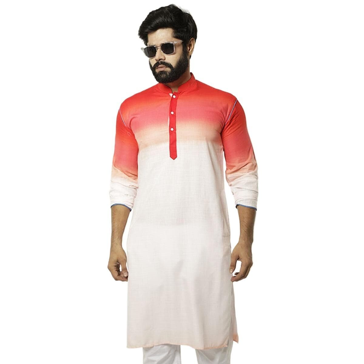 Cotton panjabi for men 2024 | Gaye holud panjabi collection for men | Red and white panjabi for men new collection 2024 brand thumbnail