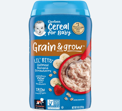 Gerber Lil Bits Baby's Oatmeal Banana Strawberry Cereal (227g) uk