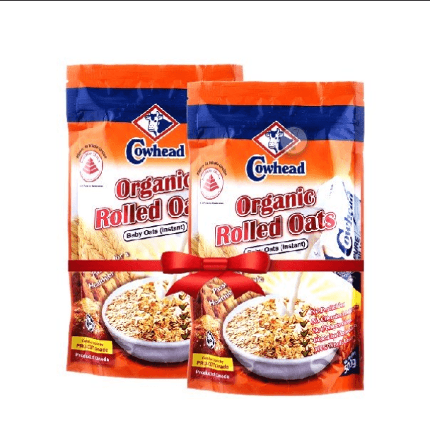 COMBO Cowhead Organic Rolled Baby Oats (Instant)  2 Packets