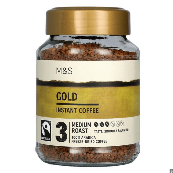 Marks & Spencer Gold Medium Roast Instant Coffee, 100% Arabica Freeze-Dried, Fairtrade, 200g (Germany)