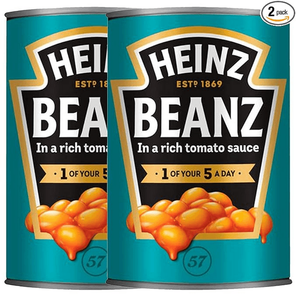 Heinz Beanz Baked Beans in Rich Tomato Sauce ( Pack of 2), 415g