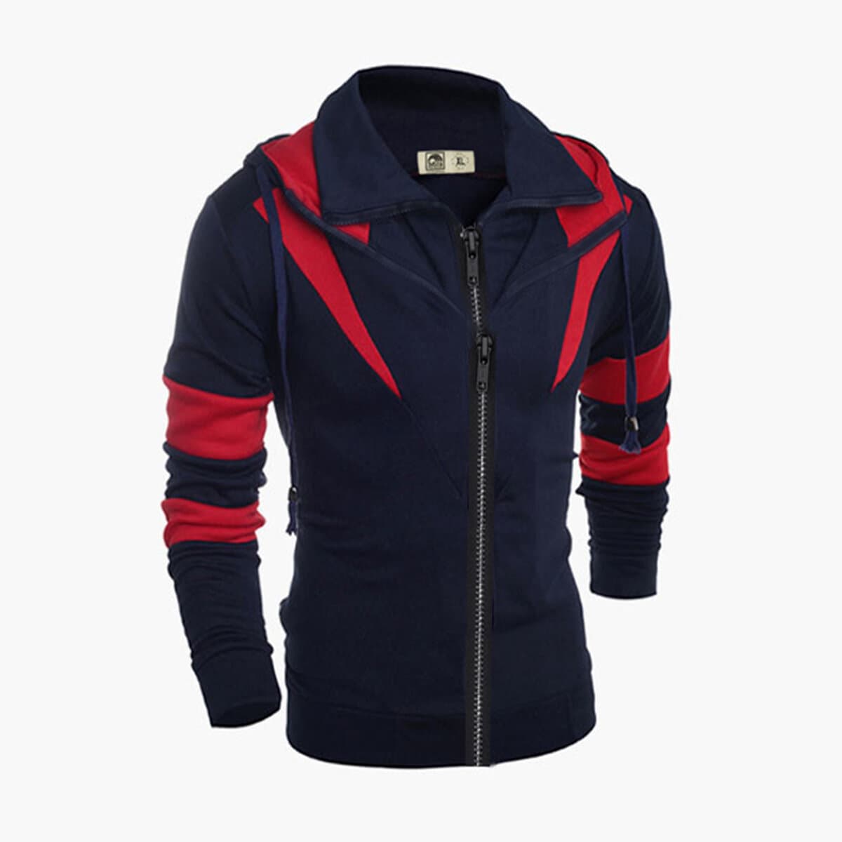 Hoodie for men black and red | Premium hoodie for men | Double part hoodie for men | Low price hoodie for men with zipper | hoodie for men new 2024 high quality thumbnail