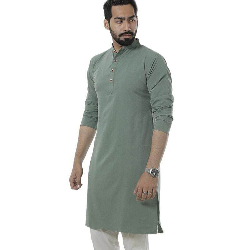 Olive panjabi for men new collection 2025 stylist | Cotton panjabi for men new collection 2025 | Panjabi for men olive colour thumbnail