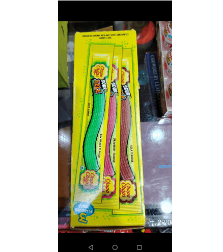 Chupa Chups Sour Belt, Mixed Fruit Flavour,- 9g*48pcs