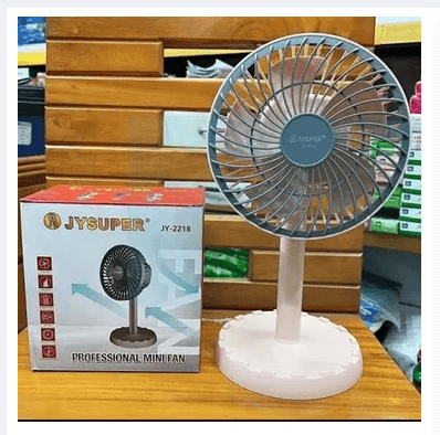 Jy Super Professional Lithium Battery Rechargeable Mini Fan | JY - 2218 (AC/DC Operation Option)