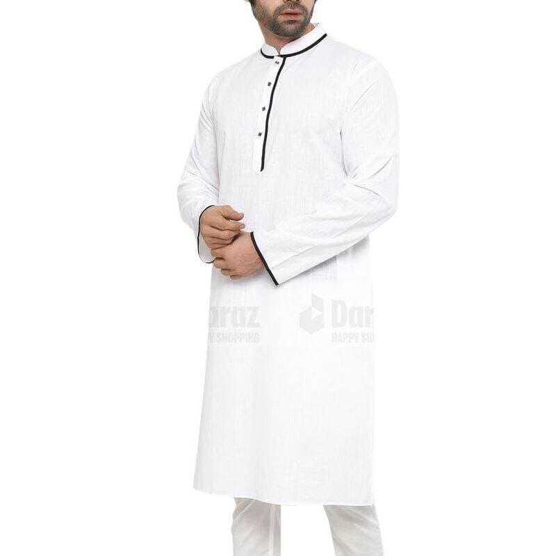 Premium panjabi for men new collection 2024 eid | White colour panjabi for men | Cotton panjabi for men 2024 | High quality panjabi at low price thumbnail