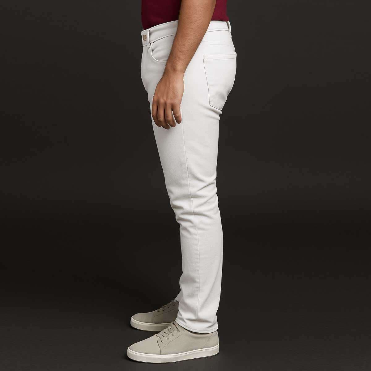 White denim pant for men new collection 2025 | Export quality jeans pant for men white | white colour denim pant for men | Big size white pant for men thumbnail
