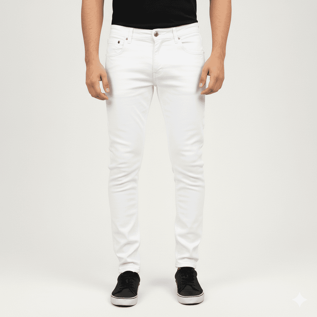 White denim pant for men new collection 2025 | Export quality jeans pant for men white | white colour denim pant for men | Big size white pant for men
