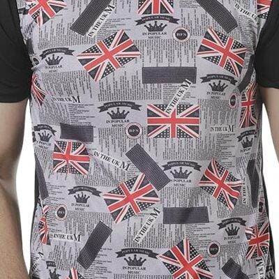 Printed black tshirt for men 2024 eid | All over printed tshirt for men black | thumbnail