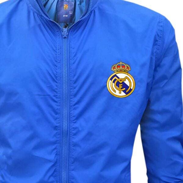 Real madrid jacket for men | Waterproof jacket for men | Lake blue jacket for men winter | Biker jacket for men winter | Windproof jacket for men new collection 2024 | Air proof double part jacket for men at low price thumbnail