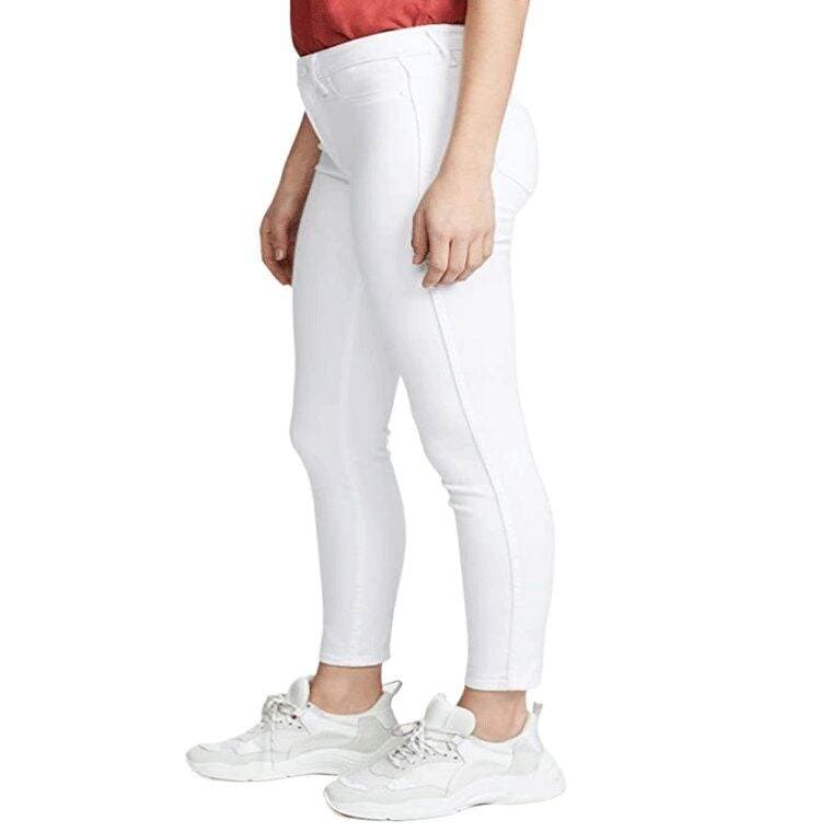 Export quality white pant for women stylish jins stretch and soft | White denim jeans pant for women | Pant for women at low price thumbnail