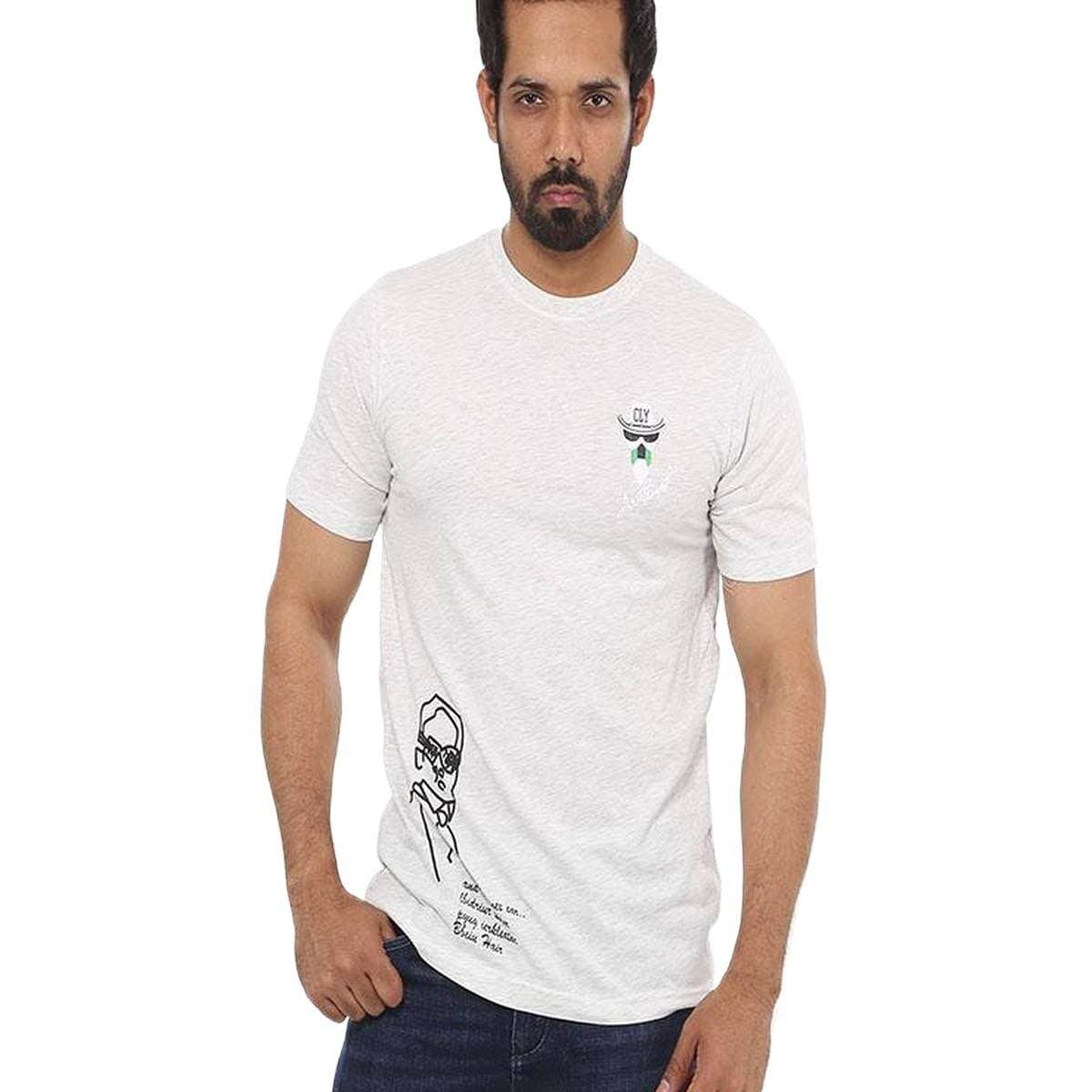 Light ash color tshirt for men | Cotton tshirt for men