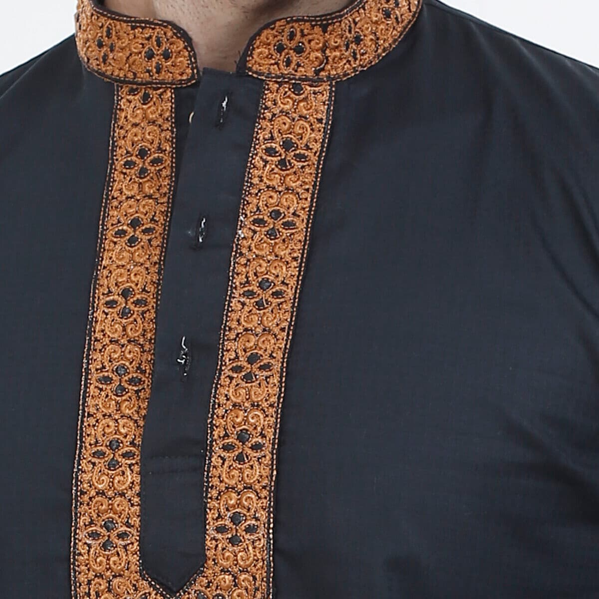 Premium Black Cotton Panjabi for Men | Stylish Traditional Kurta for Eid, Wedding & Festive Wear | Soft Breathable Fabric | Comfortable Slim Fit Design | Elegant Ethnic Outfit for Party & Casual Use | Trendy Classic Black Panjabi Collection thumbnail