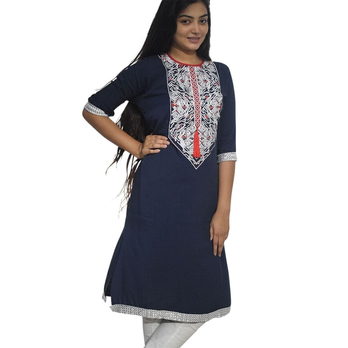 Women dresses new collection 2024 | Women dresses kurti blue color | Women dresses tops blue thumbnail