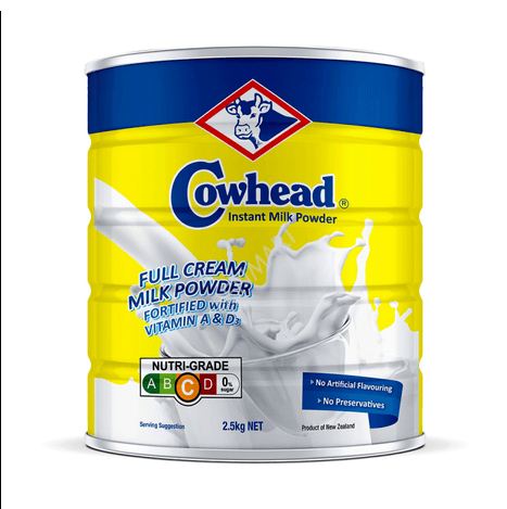 Cowhead Instant Milk Powder – Full Cream 2.5kg(New Zealand)