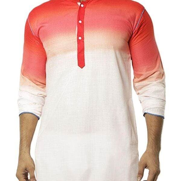 Cotton panjabi for men 2024 | Gaye holud panjabi collection for men | Red and white panjabi for men new collection 2024 brand thumbnail