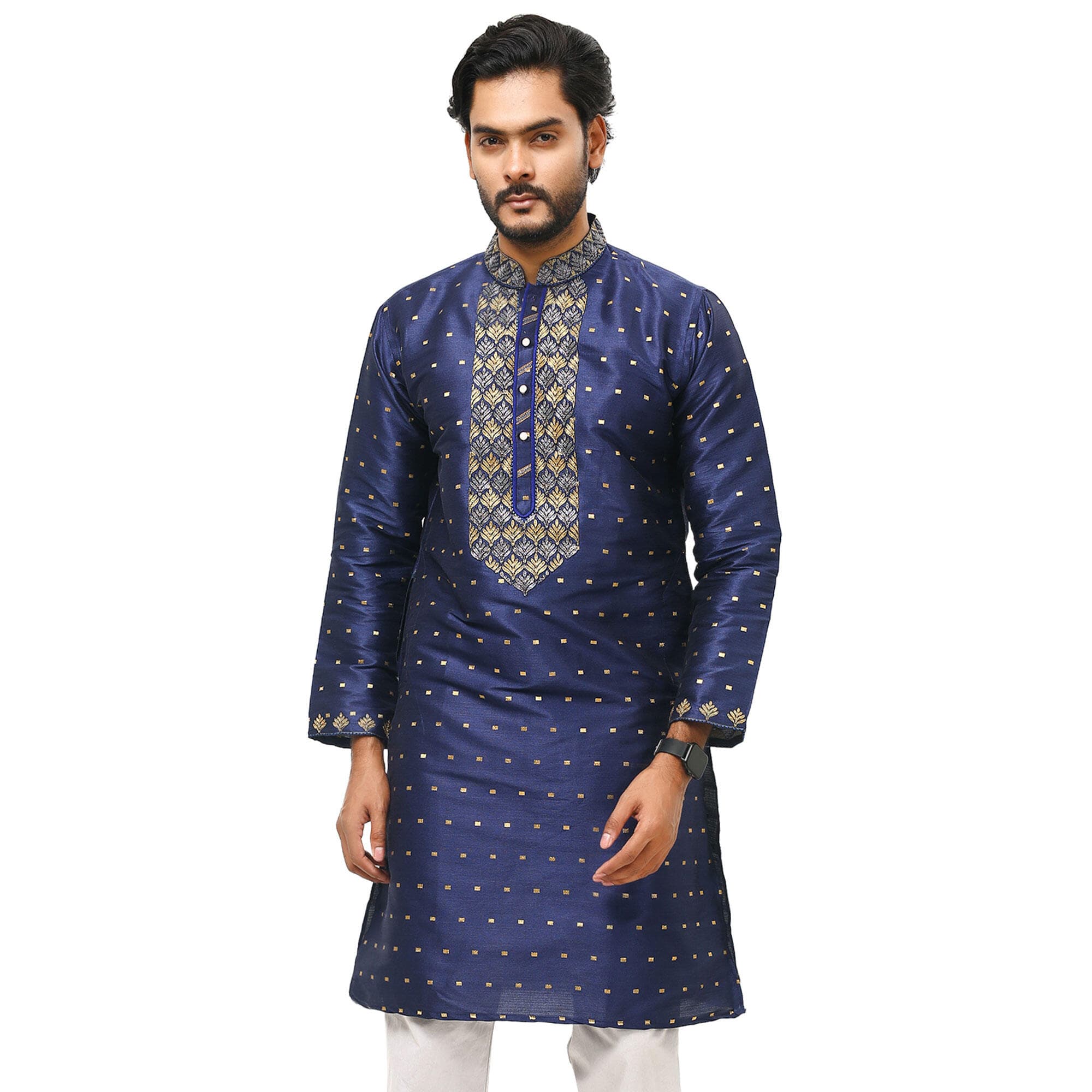 Premium Katan Silk Panjabi for Men â Elegant Traditional Menâs Ethnic Wear, Soft & Comfortable Katan Silk Fabric, Perfect for Weddings, Parties & Festive Occasions, Stylish Designer Panjabi for Men in Modern & Classic Pakistani & Bangladeshi Style