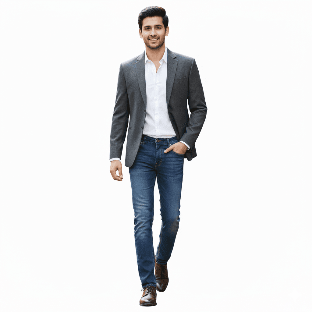 Grey/Ash Blazer for Men | Casual Winter Blazer | Soft & Warm Fabric | Stylish Outerwear for Office & Daily Wear | Trendy Menâs Winter Coat | Comfortable Fit | Premium Look | Perfect for Parties, Meetings & Travel | Best Deal on Daraz | Fashion Blazer fo thumbnail