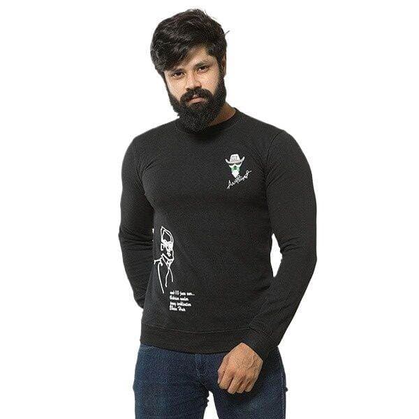 Black sweatshirt for men | Sweatshirt for men black | Sweatshirt for men korean | Sweatshirt for men without hood