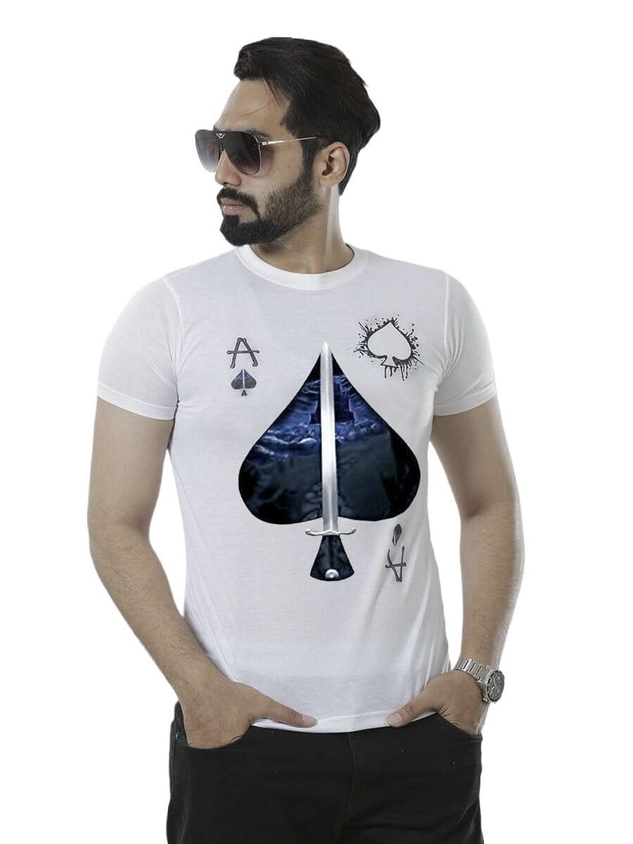 Printed white tshirt for men new 2025 brand stylish | 100% cotton t shirt for men high quality white | Export quality t shirt for men white