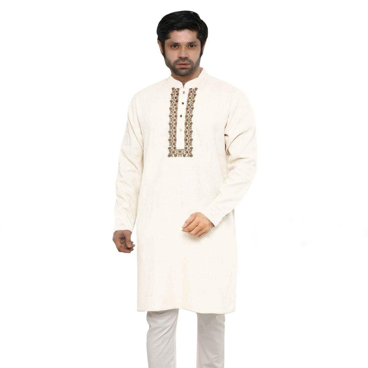 White panjabi for men new collection 2024 | Panjabi for men white