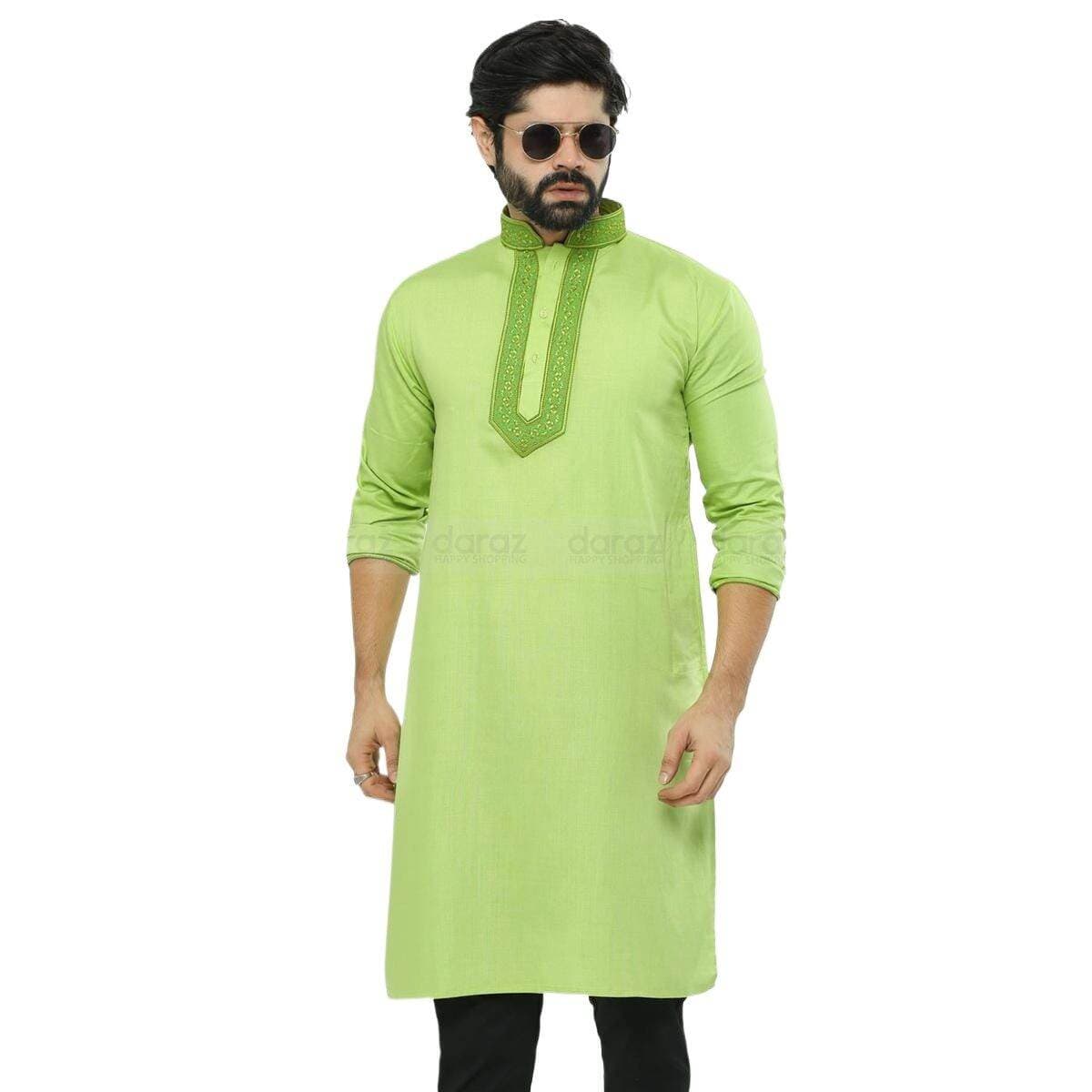 Premium Lemon Color Panjabi Collection for Men | Stylish & Comfortable Cotton Panjabi Kurta | thumbnail