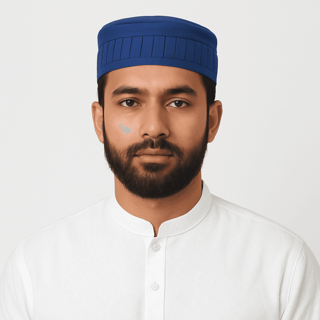 Tupi for men islamic afgani | Afghan tupi blue color | High quality tupi for men islamic pakistani | Namaz tupi pakistani