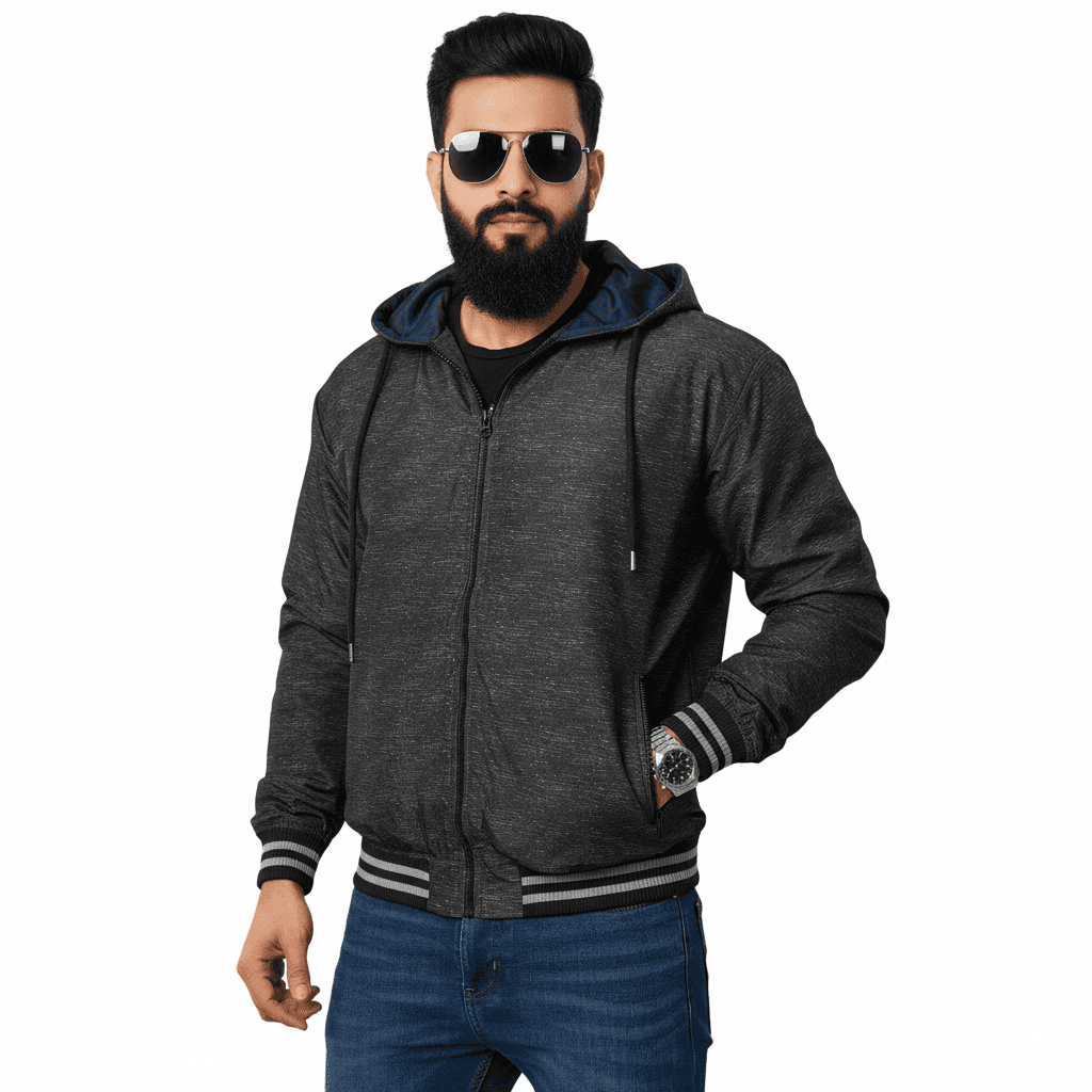 Export Quality Double Part Hoodie Jacket for Men & Women | Premium Fabric | Stylish & Trendy Hooded Jacket | Warm & Comfortable Winter Wear | Casual & Street Style | Durable Stitching | Low Price Best Deal Online thumbnail