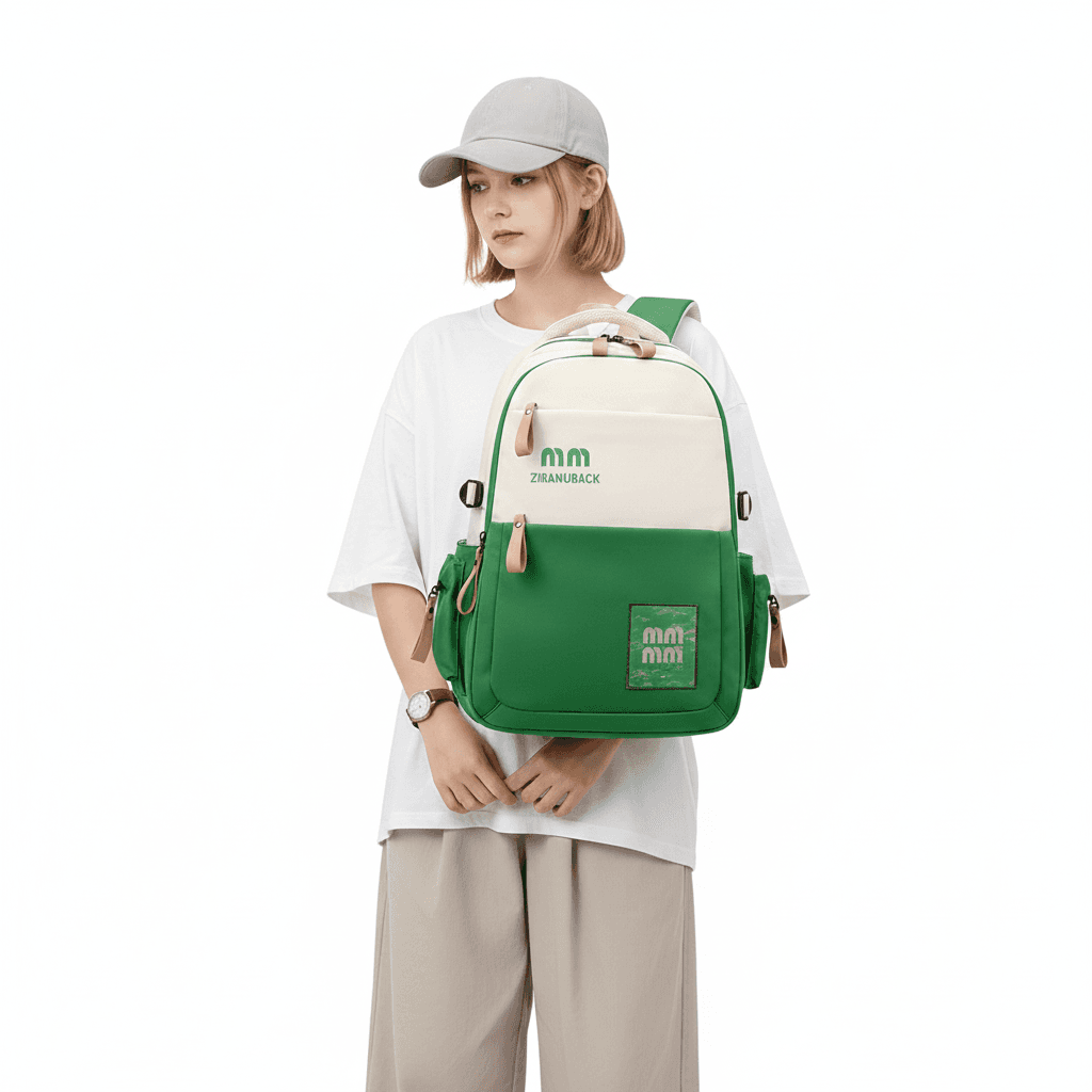 Schoolbags, College ‘ Cute Large-Capacity Backpacks, Simple Casual Backpacks(Green) thumbnail