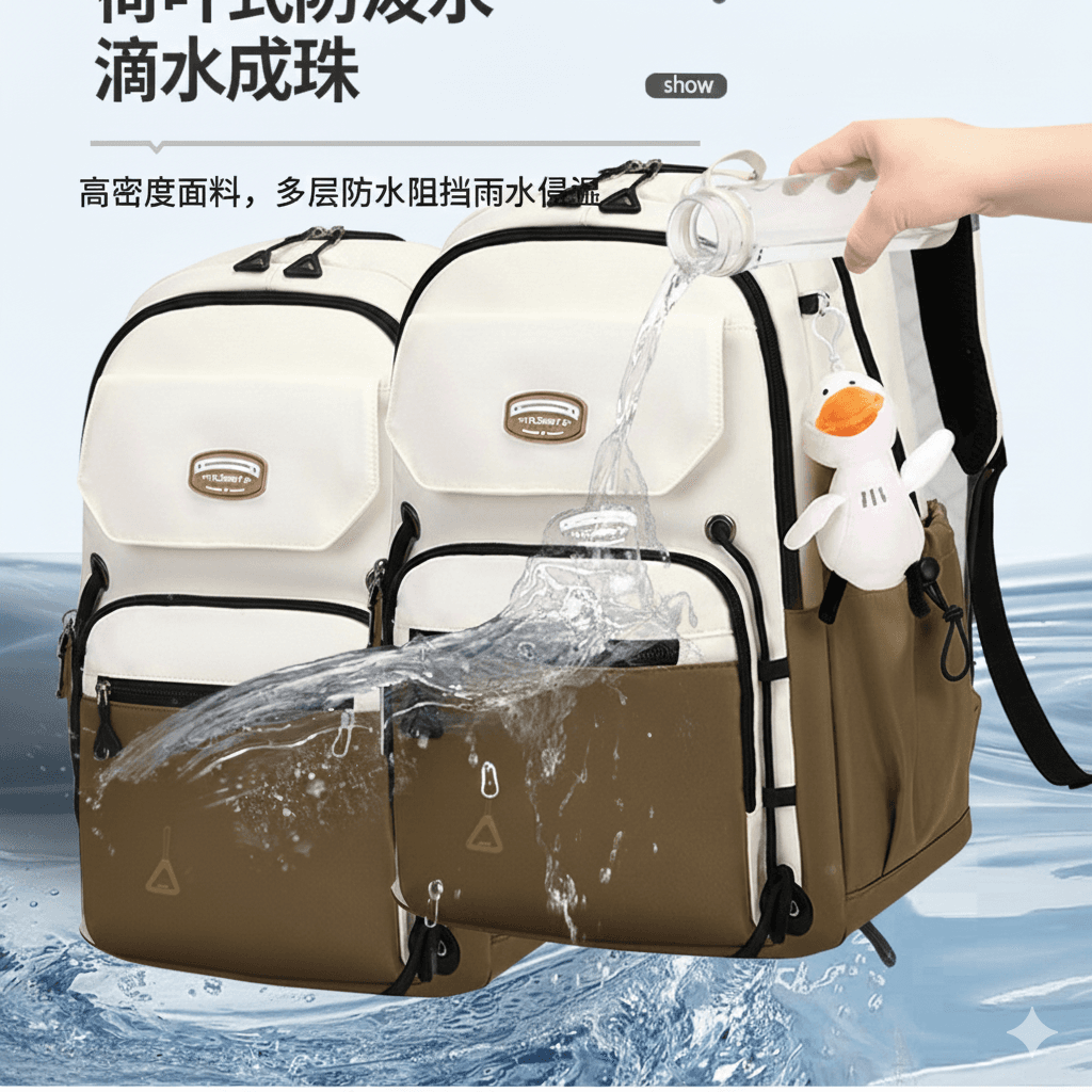 Middle School, High School, and College Students’ Schoolbags Stain-Resistant Backpacks (Brawn) thumbnail