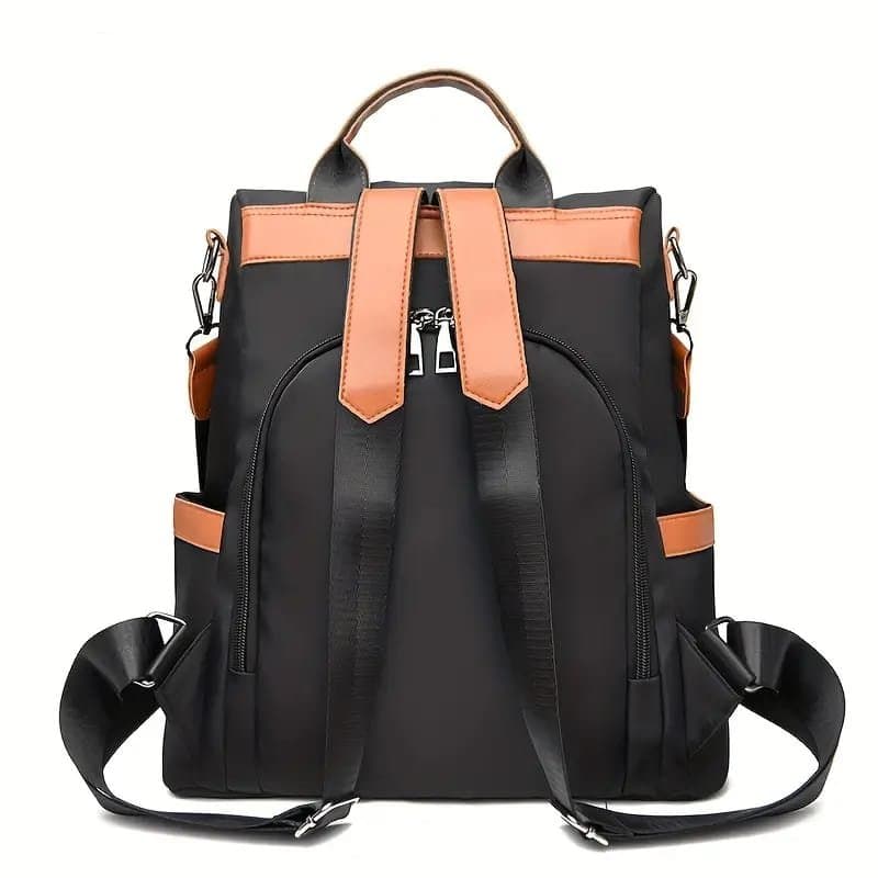 Women Large Capacity Outdoor Tote Bag ( Orrange/ black) thumbnail
