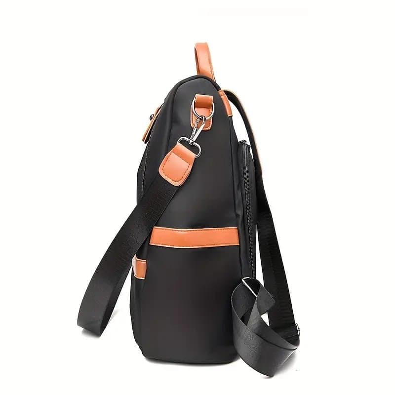 Women Large Capacity Outdoor Tote Bag ( Orrange/ black) thumbnail