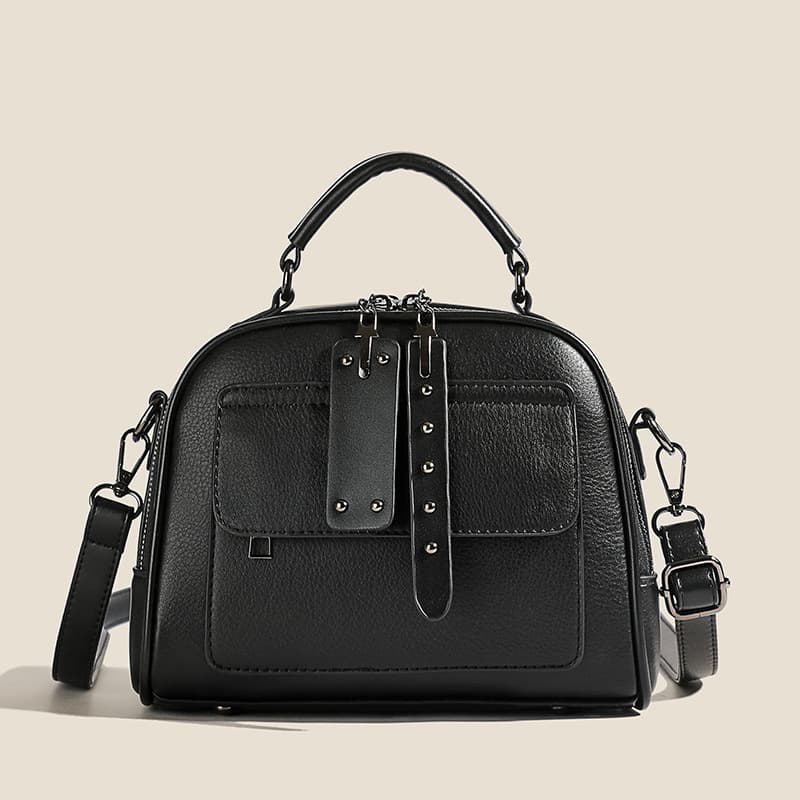 High end ladies’ handbag multi-layer large capacity commuting bag(Coffee)