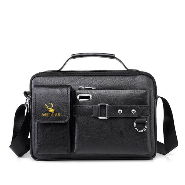 Men’s Pu Leather Shoulder Bag (Black shape)