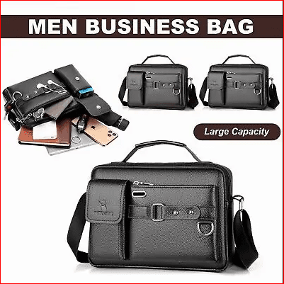 Men’s Pu Leather Shoulder Bag (Black shape) thumbnail