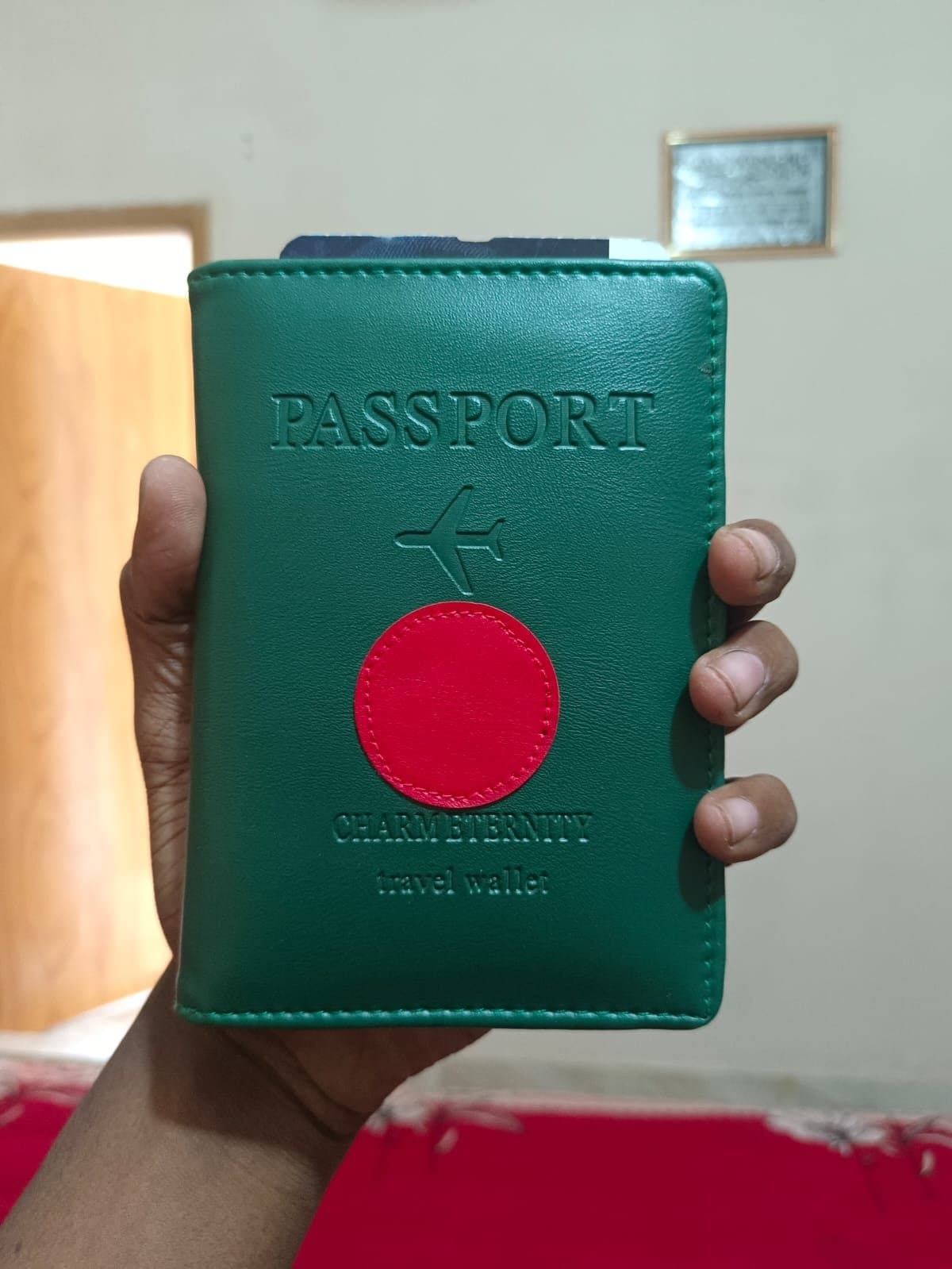 100% Leather Passport Covers Holder Wallet Case thumbnail